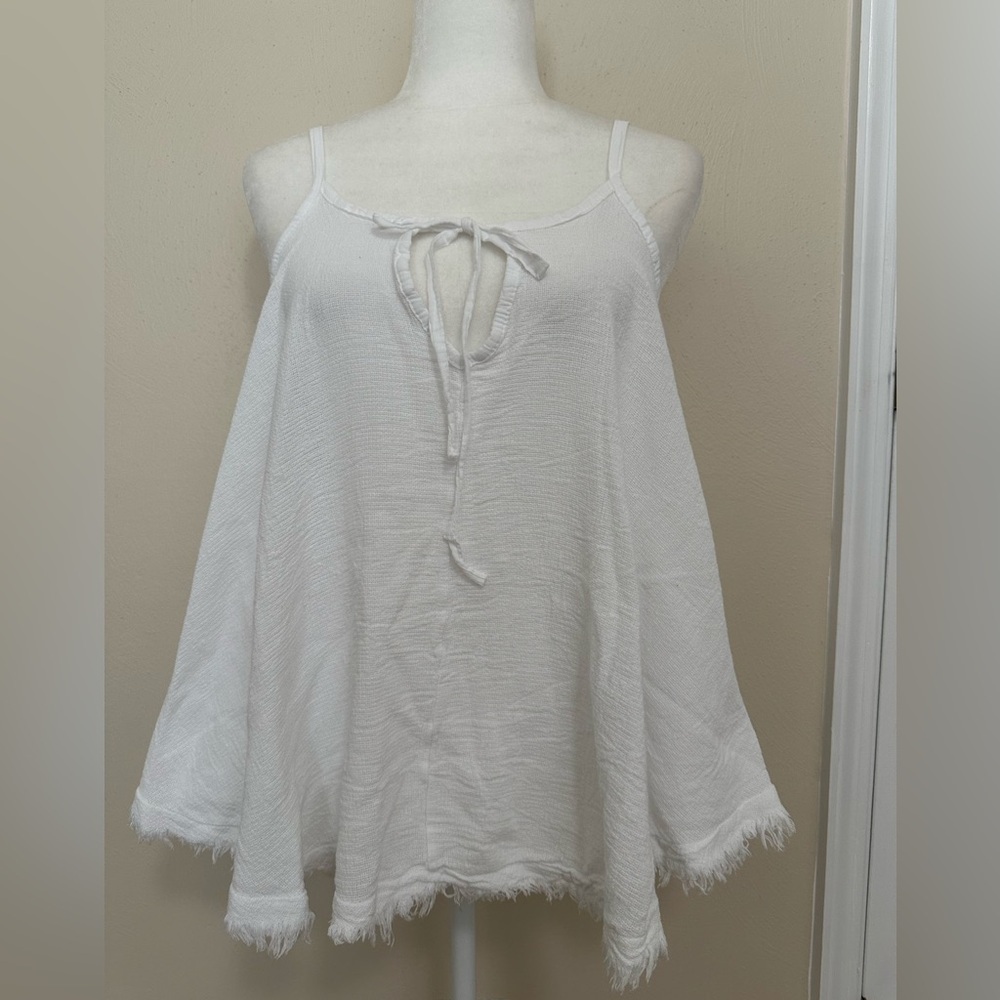 Colette Cotton Raw Hem Loose Fit Tank/Camisole NWT